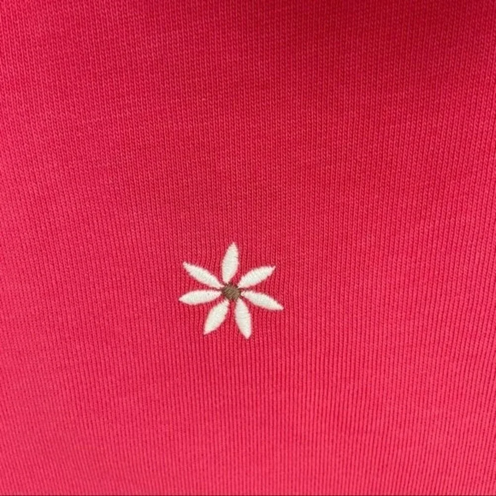 Gap Kids French Terry Dress in Coral with White Flowers size 6-7